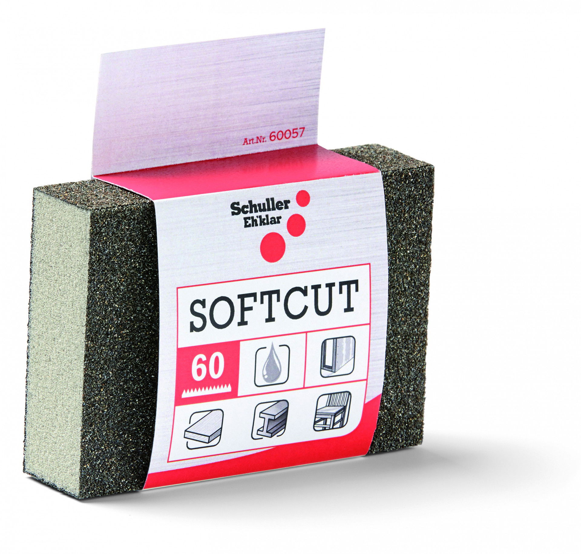 Schuller SOFTCUT csiszolószivacs, 100 x 70 x 28 mm, P60 termék fő termékképe