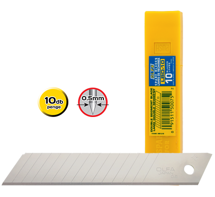 Olfa LBD-10 tördelhető penge, ezüst színű, 18 mm, 10 db/csomag termék fő termékképe