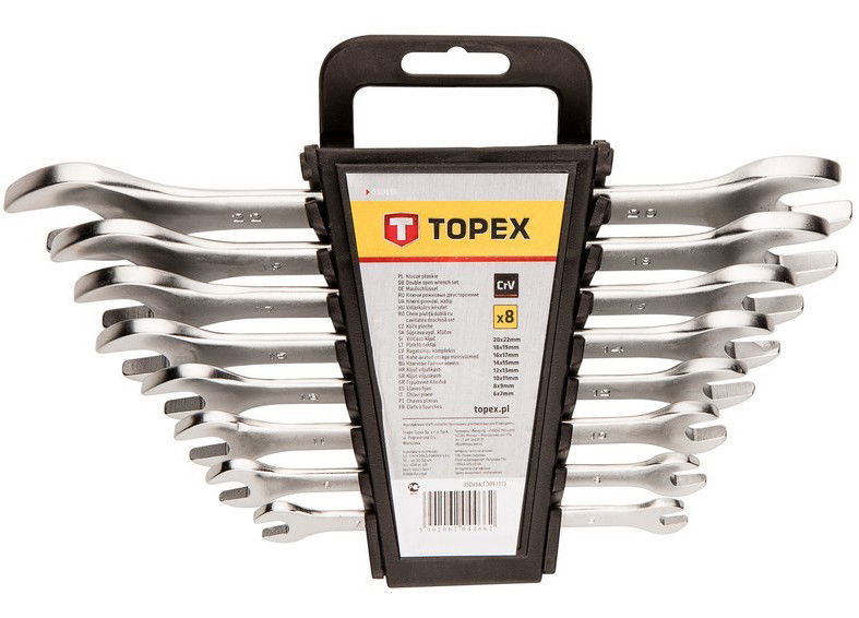 Topex 35D656 villáskulcs készlet, CrV acél, 8 részes termék fő termékképe