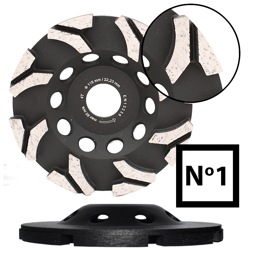 Abraboro 125 x 22.23 mm No.1 gyémántszemcsés betoncsiszoló termék fő termékképe