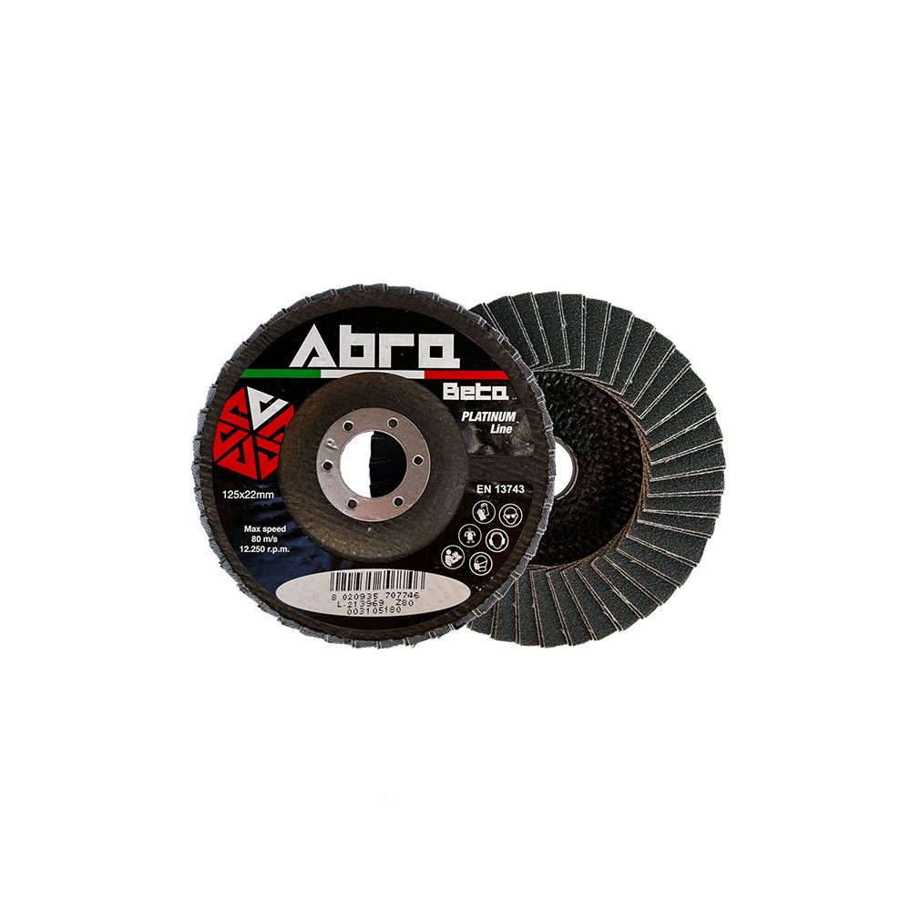 AbraBeta Platinum line egyenes lamellás 125 Z80, 10db/csomag termék fő termékképe