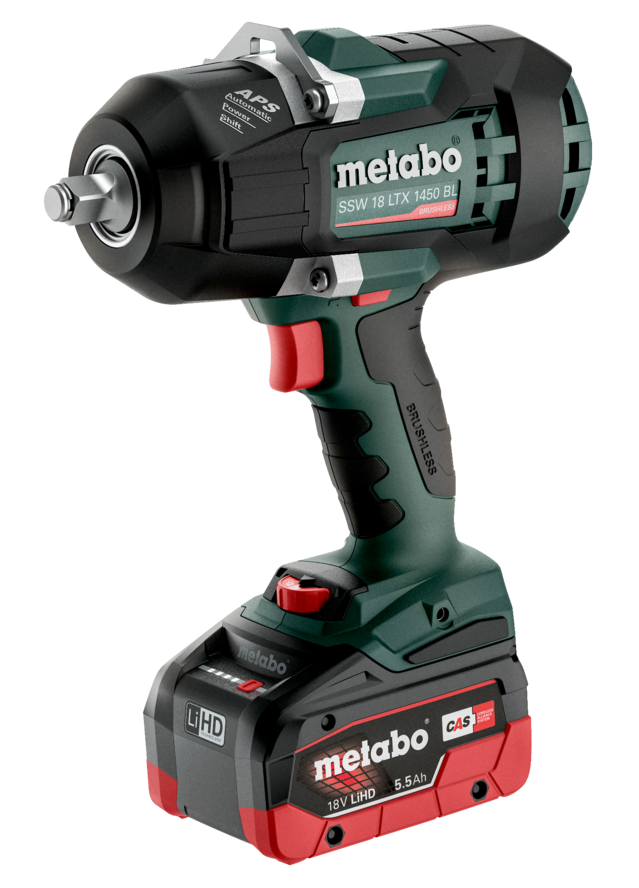 METABO SSW 18 LTX 1450 BL akkumulátoros ütvecsavarozó (2 x 5.5 Ah LiHD akkuval, metaBOX kofferben) termék fő termékképe