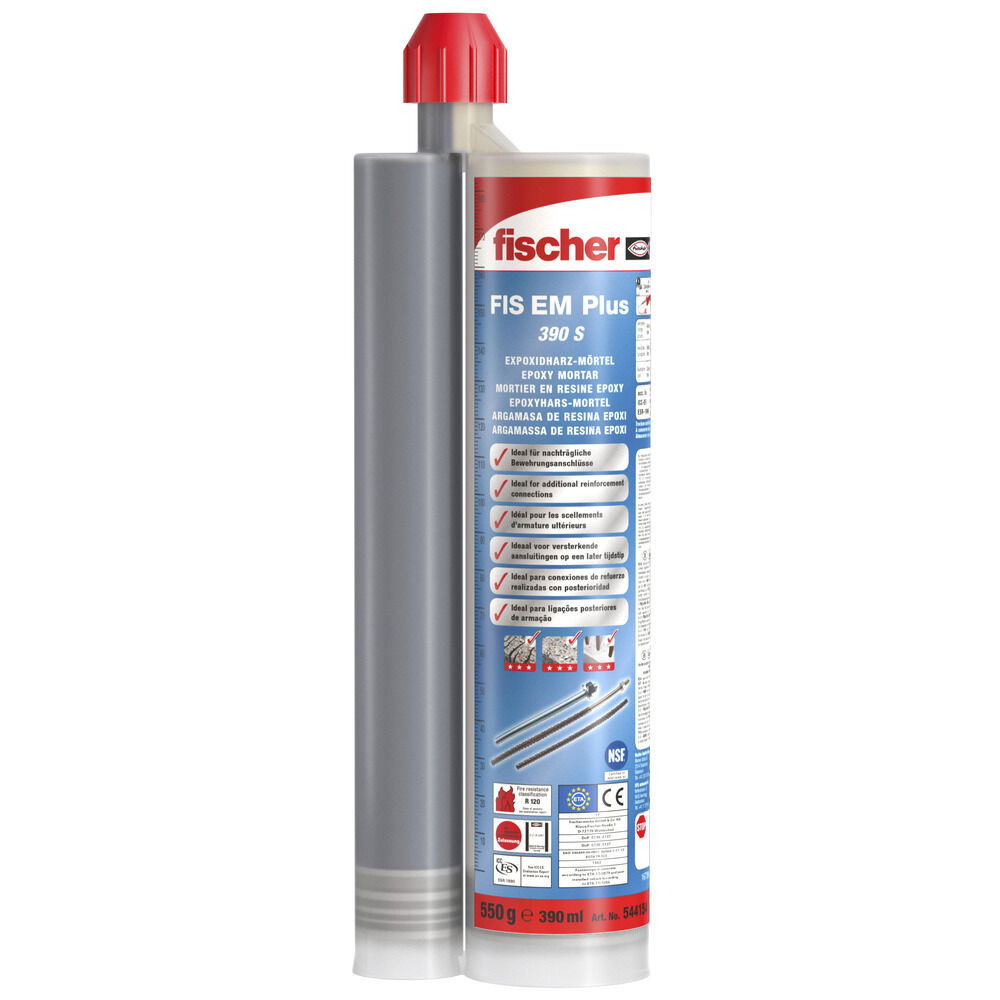Fischer FIS EM Plus 390 S injektáló ragasztó, 390 ml + 2 db FIS MR Plus keverőszár termék fő termékképe