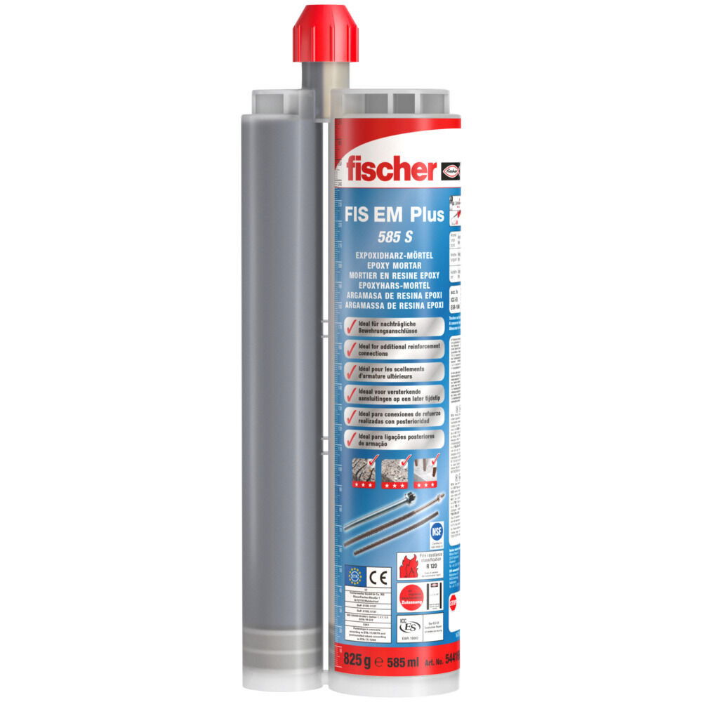 Fischer FIS EM Plus 585 S injektáló ragasztó, 585 ml + 2 db FIS UMR keverőszár termék fő termékképe